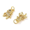 Brass Micro Pave Cubic Zirconia Pendants KK-C092-08G-2