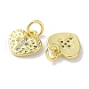 Rack Plating Brass Micro Pave Clear Cubic Zirconia Pendants KK-Z039-16G-2