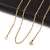 Ion Plating(IP) 304 Stainless Steel Unisex Cable Chain for Necklace STAS-P045-01G-B-3