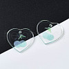 Transparent Resin Pendants RESI-N030-002C-4