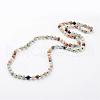 Natural Flower Amazonite Necklaces NJEW-D264-01-1