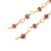 Brass Chain Necklace Making KK-K337-13G-04-2