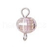 304 Stainless Steel Open Jump Rings and Glass Beads Connector Charms PALLOY-JF03598-02-3
