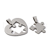 201 Stainless Steel Split Pendants STAS-Q342-30P-2