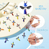 21Pcs Angel Glass Pendants PALLOY-TAC0129-5