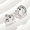 Brass Hoop Earrings EJEW-D320-18P-2