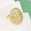 Brass Micro Pave Cubic Zirconia Adjustable Cuff Rings for Women RJEW-C129-07G-3