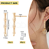 BENECREAT 16Pcs Brass Stud Earring Findings KK-BC0008-65-2