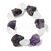 Natural Quartz Crystal and Amethyst Beads Strands G-S386-C14-3