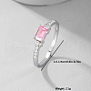 Simple Stylish S925 Sterling Silver Micro Pave Cubic Zirconia Rings for Women TG6713-3-7