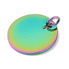 Ion Plating(IP) 304 Stainless Steel Pendants STAS-I311-21RC-2