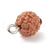 Undyed Natural Rudraksha Charms PALLOY-JF01583-5