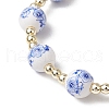 Electroplate Non-magnetic Synthetic Hematite Round Bead Strecth Bracelets for Women BJEW-JB11600-01-3