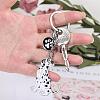 WEWAYSMILE Dog Keychain Car Keychain Pet Pendant Key-Ring Lovely Dog Key-ring Portable Metal Keychain Gift for Pet Lover Birthday Puppy Theme Party Supplies (Dalmatians) JX807A-5