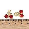 Brass Micro Pave Cubic Zirconia Pendants KK-C093-22G-3