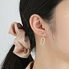 925 Sterling Silver Huggie Hoop Earrings EJEW-BB68853-4