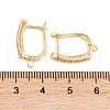 Rack Plating Brass Cubic Zirconia Hoop Earring Findings KK-S374-04G-04-3