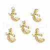 Brass Micro Pave Cubic Zirconia Pendants KK-E068-VB300-4