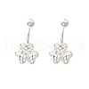 S999 Fine Silver Stud Earrings EJEW-A127-01S-4