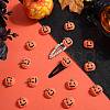 SUNNYCLUE 50Pcs Pumpkin Opaque Resin Cabochons RESI-SC0003-34-4