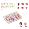 497Pcs 5 Style Rainbow ABS Plastic Imitation Pearl Beads OACR-YW0001-09C-2