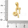 925 Sterling Sliver Micro Pave Clear Cubic Zirconia Pendants STER-Z012-06G-03-3