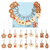 Flower/Ice Lolly/Bowknot Resin Pendant Locking Stitch Markers HJEW-AB00658-1