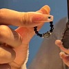 1Pc Cat Shape Glass Beaded Beads Finger Rings WG1374D-01-1