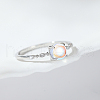 925 Sterling Silver Moonstone Finger Rings for Women HV9473-6-1