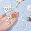50Pcs 5 Styles Natural Freshwater Shell Connector Charms PALLOY-HS00009-3