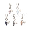 Conch Handmade Porcelain Pendant Decorations HJEW-JM03284-2