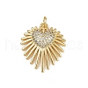 Brass Micro Pave Cubic Zirconia Pendants KK-S528-12G-1