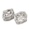 Brass Micro Pave Clear Cubic Zirconia Cabochon Settings KK-U074-03P-2