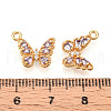 Brass Micro Pave Cubic Zirconia Charms KK-N262-112A-G-3