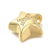 Rack Plating Brass Micro Pave Cubic Zirconia Pendants KK-I722-05G-X-2