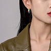 Acrylic Rectangle Thick Hoop Earrings JE1013A-6