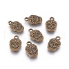 Mexico Holiday Day of the Dead Sugar Skull Tibetan Style Alloy Metal Pendants TIBEP-21061-AB-FF-1
