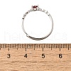 Rhodium Plated 925 Sterling Silver Cubic Zirconia Adjustable Rings RJEW-D300-05P-02-3
