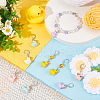 10Pcs 5 Colors Opaque Resin Duck Charms Locking Stitch Makers HJEW-PH01852-5
