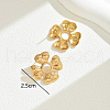 Stainless Steel Flower Stud Earrings GP4061-5