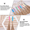 Round Wood Beads Pendant Decoration HJEW-OC00015-4