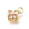 Brass Micro Pave Cubic Zirconia Pendants KK-V008-11G-06-3