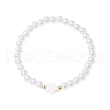 3Pcs 3 Styles ABS Plastic Imitation Pearl Beads and Shell Beads Stretch Bracelets for Women BJEW-JB11798-3