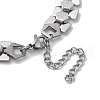 Non-Tarnish 304 Stainless Steel Hexagon Link Chain Bracelets for Women Men BJEW-Q343-13P-3