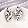 304 Stainless Steel Dangle Stud Earrings EJEW-D319-13P-3