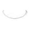 Natural Keshi Pearl Two Sides Polished Beaded Necklaces for Women NJEW-JN05336-02-3