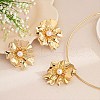 Flower Alloy Pendant Necklaces & Stud Earring Sets for Women FS-WGB8FA5-01-2