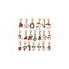 Christmas Theme Alloy Enamel Pendant Decorations HJEW-FG00002-7