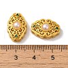 Rack Plating Hollow Brass Cubic Zirconia Beads KK-K381-16D-MG-3