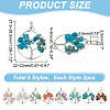 HOBBIESAY 16Pcs 8 Styles Natural Mixed Stone Chip Copper Wire Wrapped Pendants FIND-HY0003-2